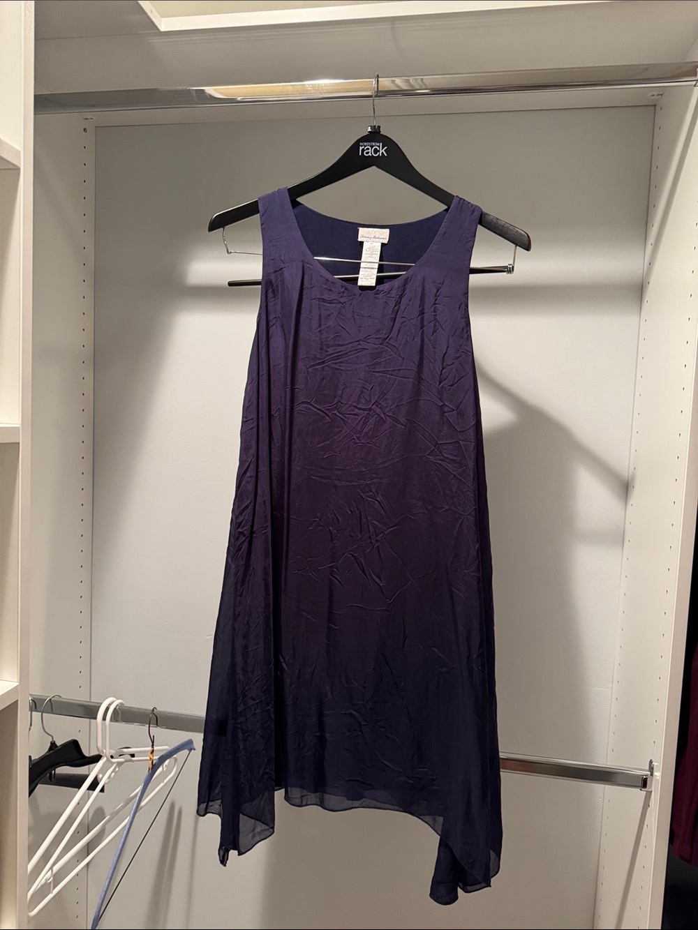 Women's Sleeveless navy Swing Dress